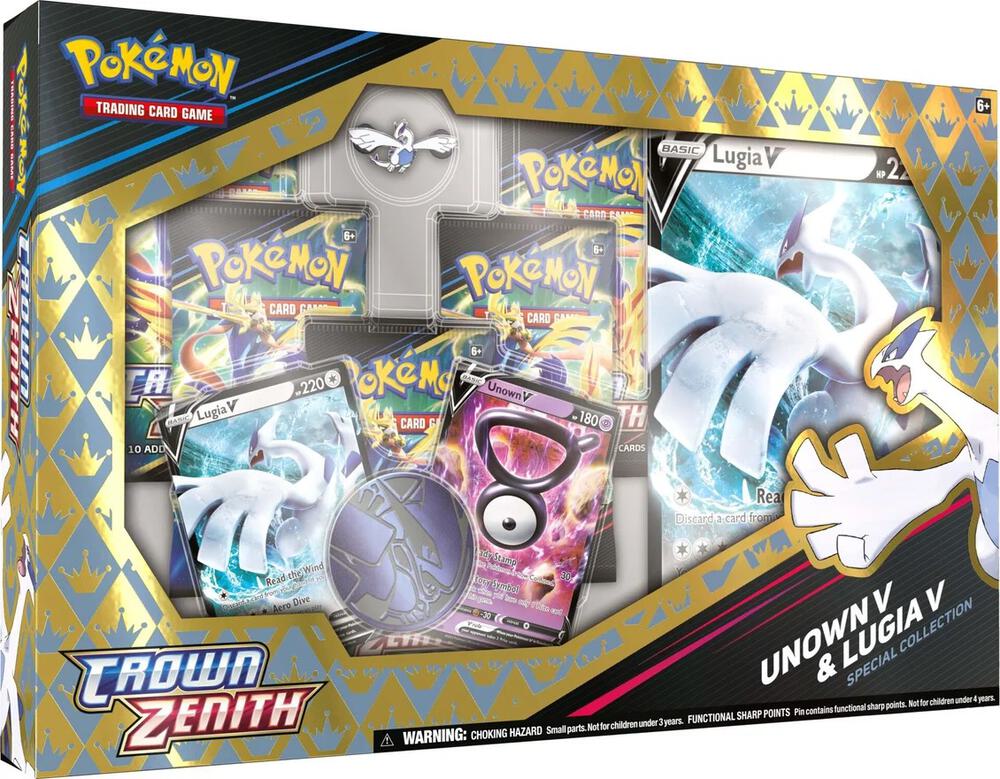 Summon Supply — Unown V & Lugia V Pokemon Crown Zenith Special Collection Box – Official Pokemon TCG Product