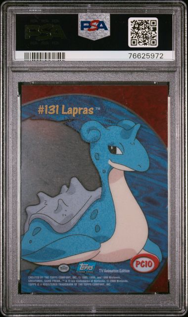 Summon Supply — Lapras 2000 Topps Pokemon TV Animation - Clear PSA 9 – Official Pokemon TCG Product