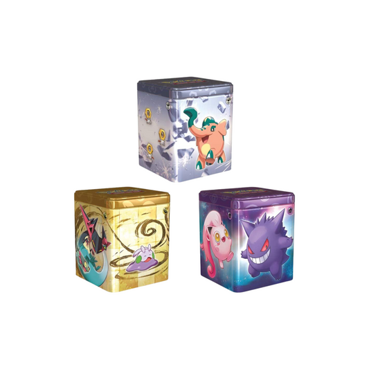 Summon Supply — 2024 Q1 Pokemon Stacking Tin Display (Psychic, Metal, Dragon) 6 tin case – Official Pokemon TCG Product
