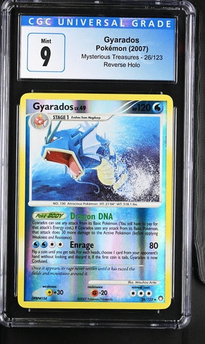 Summon Supply — Gyarados 2007 Pokemon Mysterious Treasures reverse holo 26/123 CGC 9 – Official Pokemon TCG Product