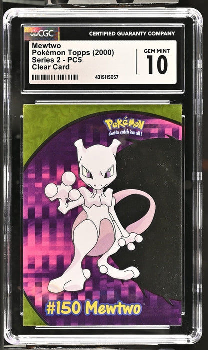 Summon Supply — Mewtwo Clear Card 2000 Pokemon Topps S2 PC5 CGC 10 – Official Pokemon TCG Product