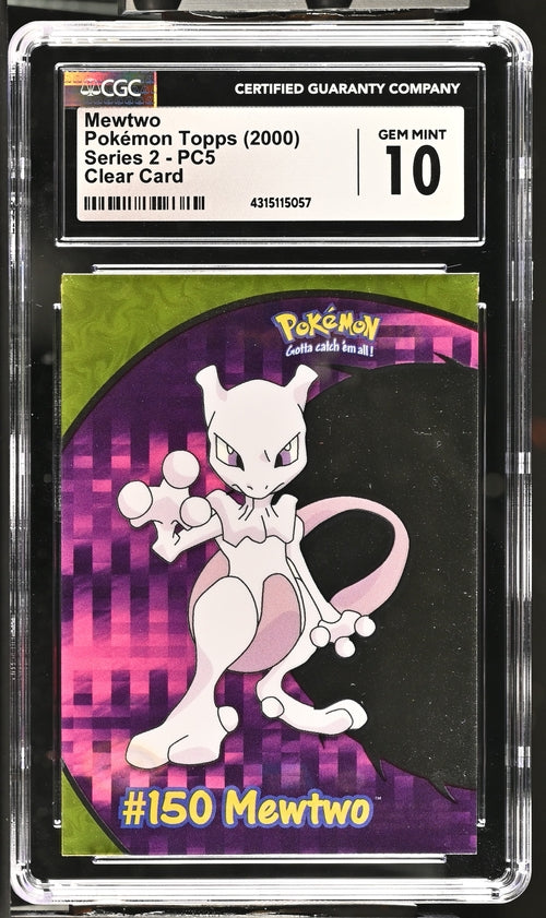 Summon Supply — Mewtwo Clear Card 2000 Pokemon Topps S2 PC5 CGC 10 – Official Pokemon TCG Product