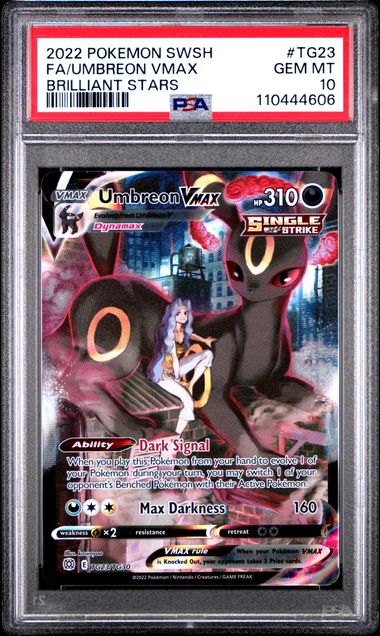 Summon Supply — Umbreon Vmax Pokemon Brilliant Stars Trainer Gallery #TG23/TG30 PSA 10 – Official Pokemon TCG Product