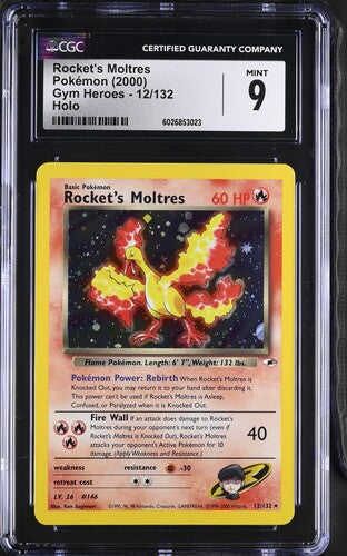 Summon Supply — Rocket's Moltres Pokemon Gym Heroes Holo #12/132 CGC 9 – Official Pokemon TCG Product