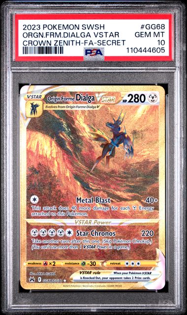 Summon Supply — Dialga Vstar Pokemon Crown Zenith Galarian Gallery Gold Secret Rare #GG68/GG70 PSA 10 – Official Pokemon TCG Product