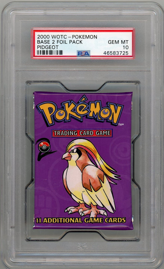 Summon Supply — Pokemon 2000 WOTC Base Set 2 Foil Pack Pidgeot PSA 10 – Official Pokemon TCG Product