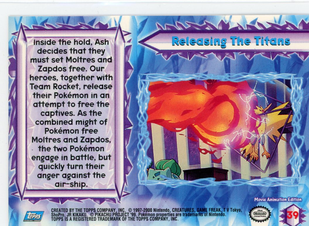 Summon Supply — Releasing The Titans Holo Blue Logo Pokemon The Movie 2000 – Official Pokemon TCG Product