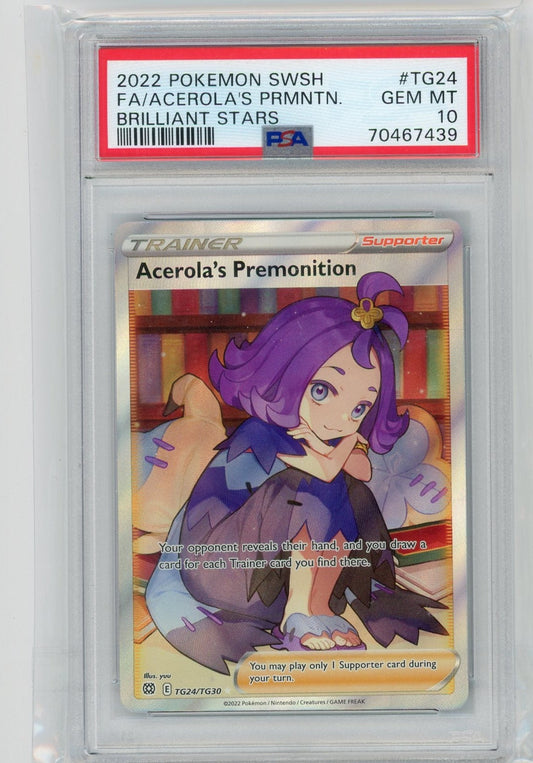 Summon Supply — Acerola's Premonition Full Art 2022 Pokemon Brilliant Stars PSA 10 – Official Pokemon TCG Product