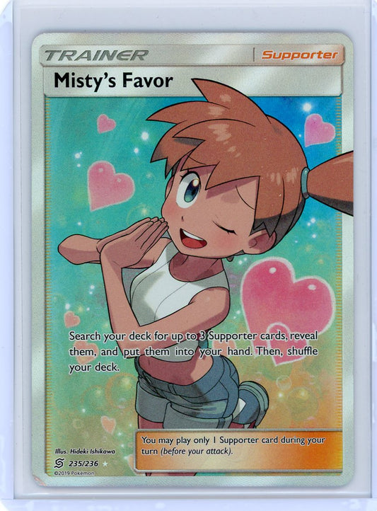 Summon Supply — Misty's Favor Pokemon Sun & Moon Unified Minds Full-Art #235/236 (LP-) – Official Pokemon TCG Product