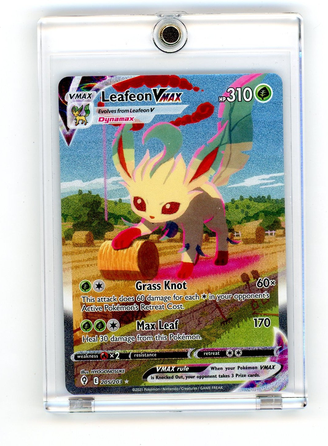 Summon Supply — Leafeon Vmax Pokemon Evolving Skies Alternate Art #205/203 – Official Pokemon TCG Product