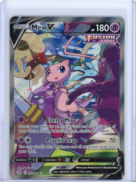 Summon Supply — Mew V 2021 Pokemon Fusion Strike Alternate Full Art #251/264 – Official Pokemon TCG Product
