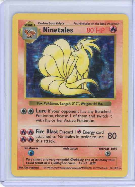 Summon Supply — Ninetales 1999 Pokemon Base Set Shadowless Holo #12/102 (Black Flame) – Official Pokemon TCG Product