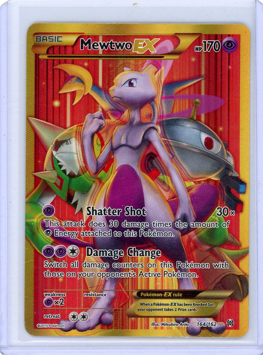 Summon Supply — Mewtwo EX Pokemon BREAKthrough Gold Secret Rare #164/162 – Official Pokemon TCG Product