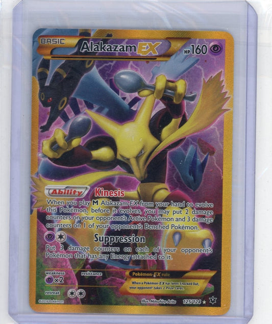 Summon Supply — Alakazam EX Pokemon Fates Collide Gold Secret-Rare #125/124 – Official Pokemon TCG Product