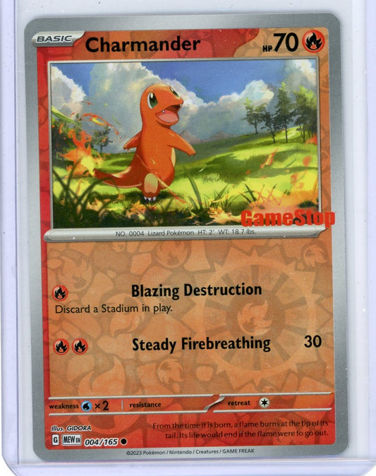 Summon Supply — Charmander Pokemon Reverse Holofoil (GameStop Exclusive) #006/165 – Official Pokemon TCG Product