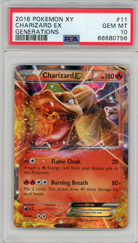 Summon Supply — Charizard EX Pokemon XY Generations #11/83 PSA 10 – Official Pokemon TCG Product