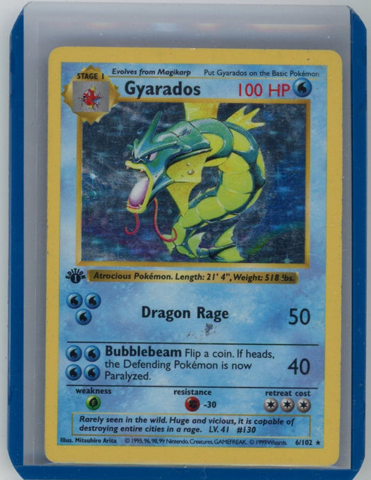 Summon Supply — Gyarados 1999 Pokemon Base Set 1st Edition Holo #6/102 – Official Pokemon TCG Product