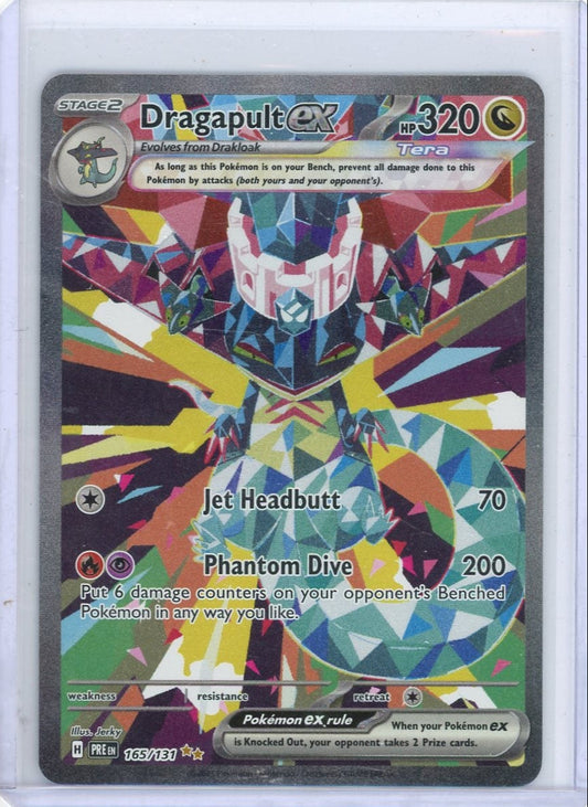 Summon Supply — Dragapult ex Pokemon Prismatic Evolutions Special Illustration Rare #165/131 – Official Pokemon TCG Product
