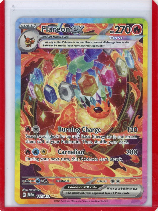 Summon Supply — Flareon ex Pokemon Prismatic Evolutions Special Illustration Rare #146/131 – Official Pokemon TCG Product