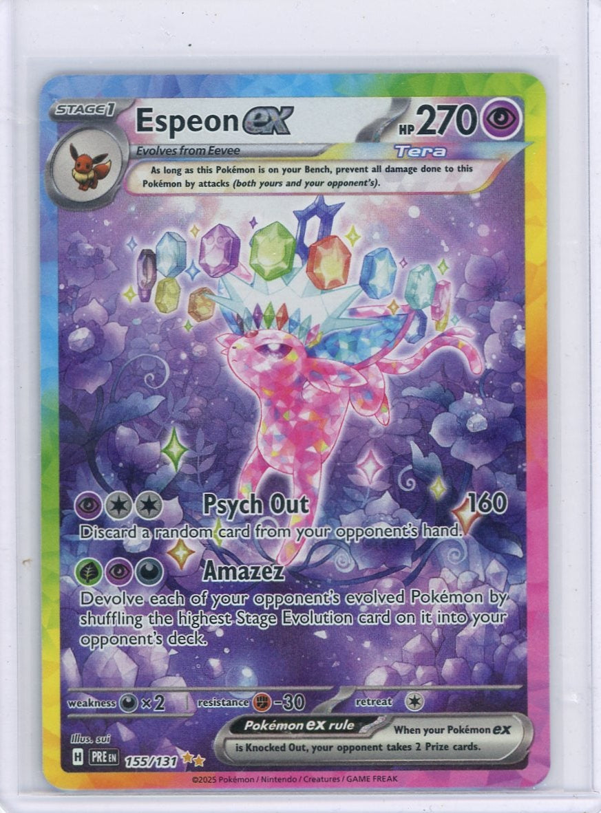 Summon Supply — Espeon ex Pokemon Prismatic Evolutions Special Illustration Rare #155/131 – Official Pokemon TCG Product