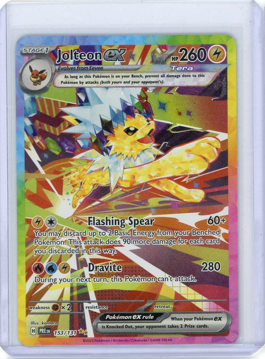 Summon Supply — Jolteon ex Pokemon Prismatic Evolutions Special Illustration Rare #153/131 – Official Pokemon TCG Product