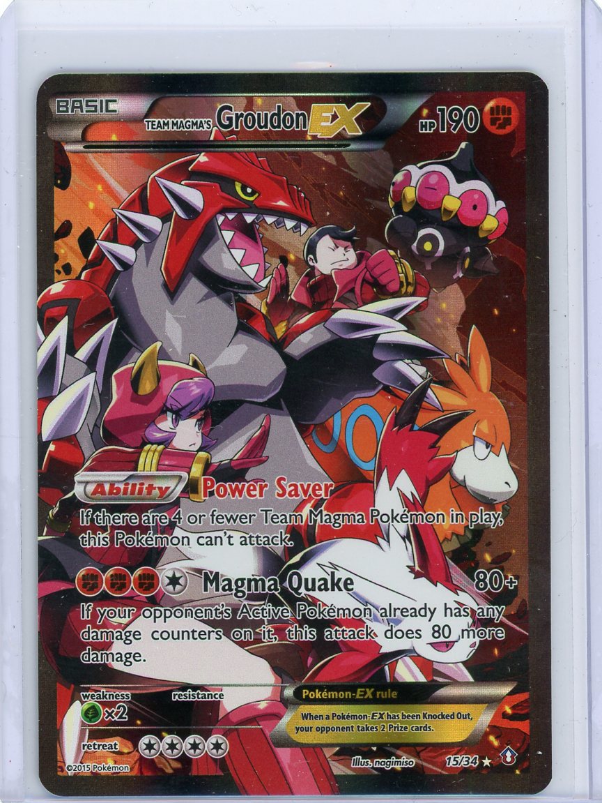 Summon Supply — Team Magma's Groudon EX Pokemon Double Crisis #15/34 MP – Official Pokemon TCG Product