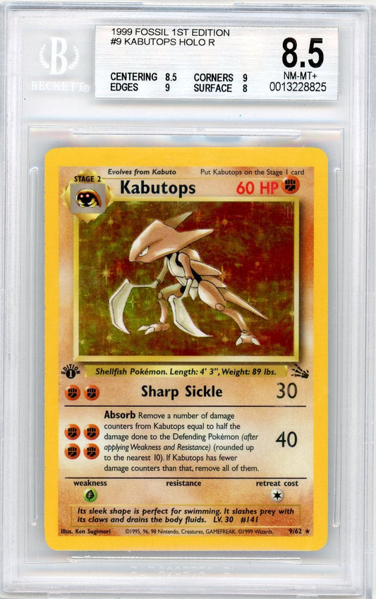 Summon Supply — Kabutops Pokemon Fossil 1st Edition Holo #9/62 BGS 8.5 – Official Pokemon TCG Product