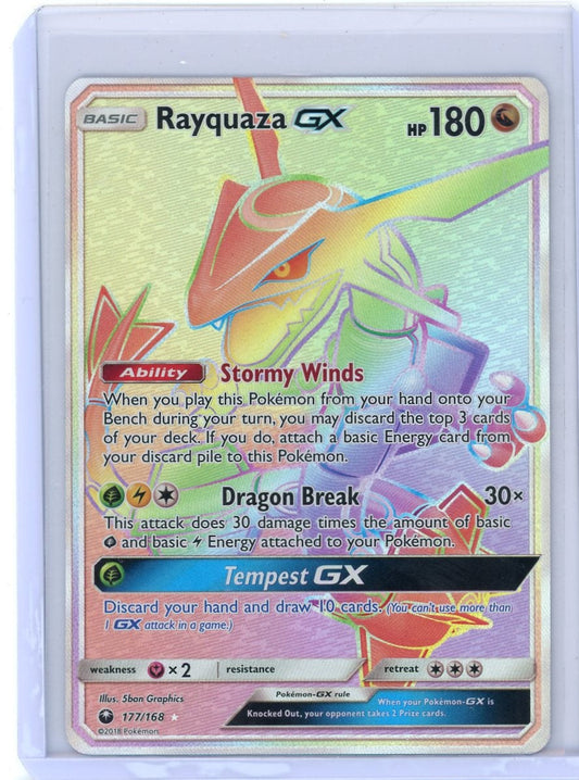 Summon Supply — Rayquaza GX Pokemon Celestial Storm Full-Art Rainbow Rare #177/168 – Official Pokemon TCG Product