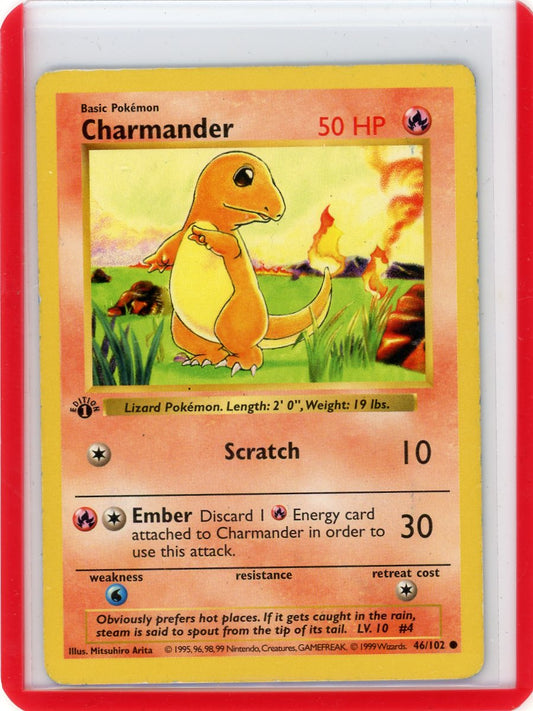 Summon Supply — Charmander 1999 Pokemon Base Set 1st Edition 46/102 – Official Pokemon TCG Product