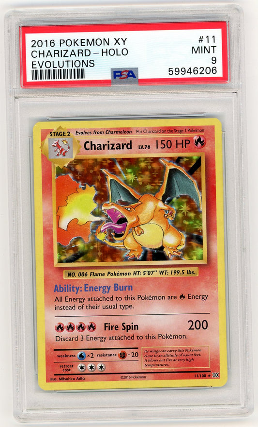 Summon Supply — Charizard Pokemon XY Evolutions Holofoil #11/108 PSA 9 – Official Pokemon TCG Product
