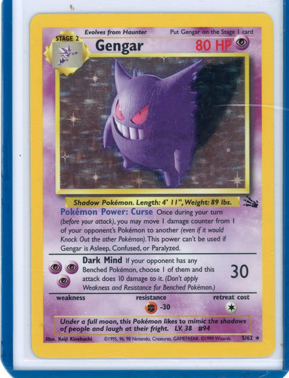 Summon Supply — Gengar 1999 Pokemon Fossil rare holo 5/62 – Official Pokemon TCG Product