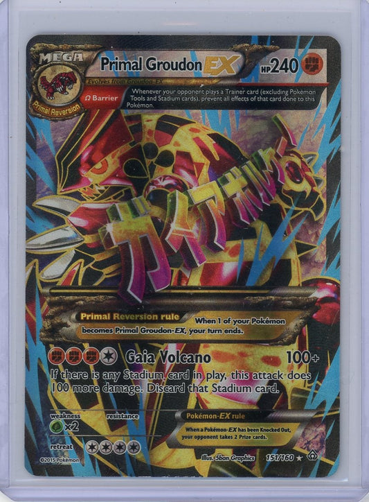 Summon Supply — Primal Groudon EX Pokemon XY Primal Clash Full-Art #151/160 (MP) – Official Pokemon TCG Product