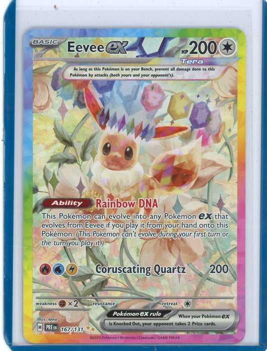 Summon Supply — Eevee ex 2025 Pokemon Prismatic Evolution Special Illustration Rare holo 167/131 – Official Pokemon TCG Product