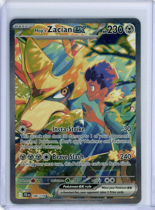 Summon Supply — Zacian ex 2023 Pokemon Journey Together Special Illustration Rare Holo #186/159 – Official Pokemon TCG Product