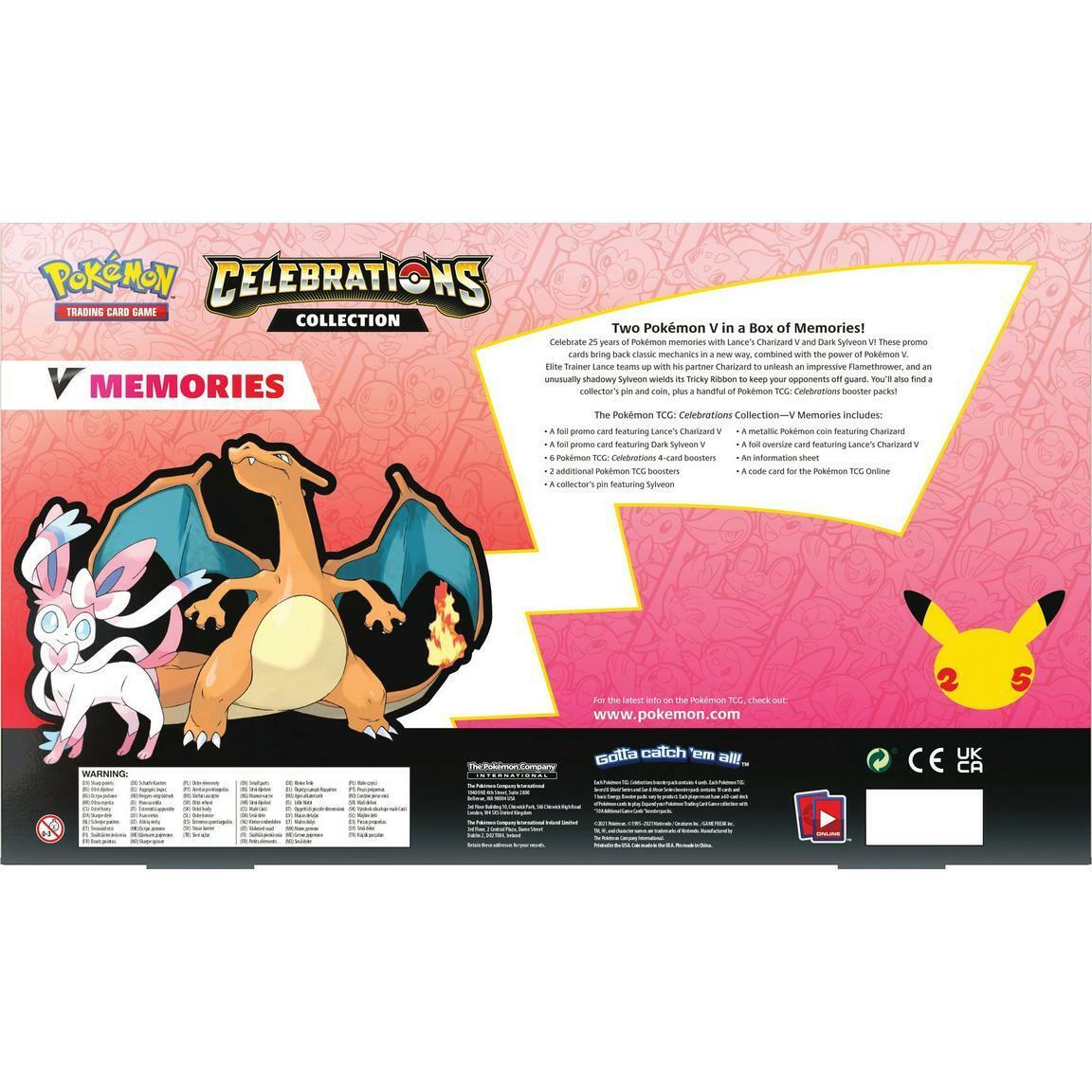 Summon Supply — Pokemon TCG Celebrations V Memories Box Charizard & Sylveon – Official Pokemon TCG Product