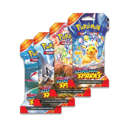 Summon Supply — Pokemon TCG Surging Sparks Sleeved - Booster Packs SET OF 4 – Authentic Japanese Pokemon Cards